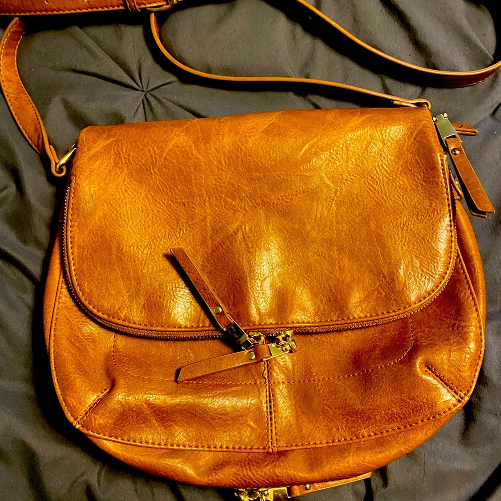 Vegan leather crossbody bag